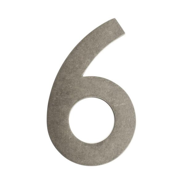 Perfectpatio Floating House Number 6Antique Pewter 5 in. PE711893
